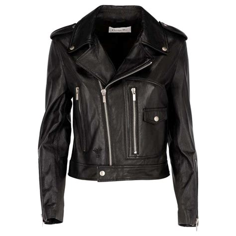 chritian dior balck leather bicker jacket|Dior Biker Jacket .